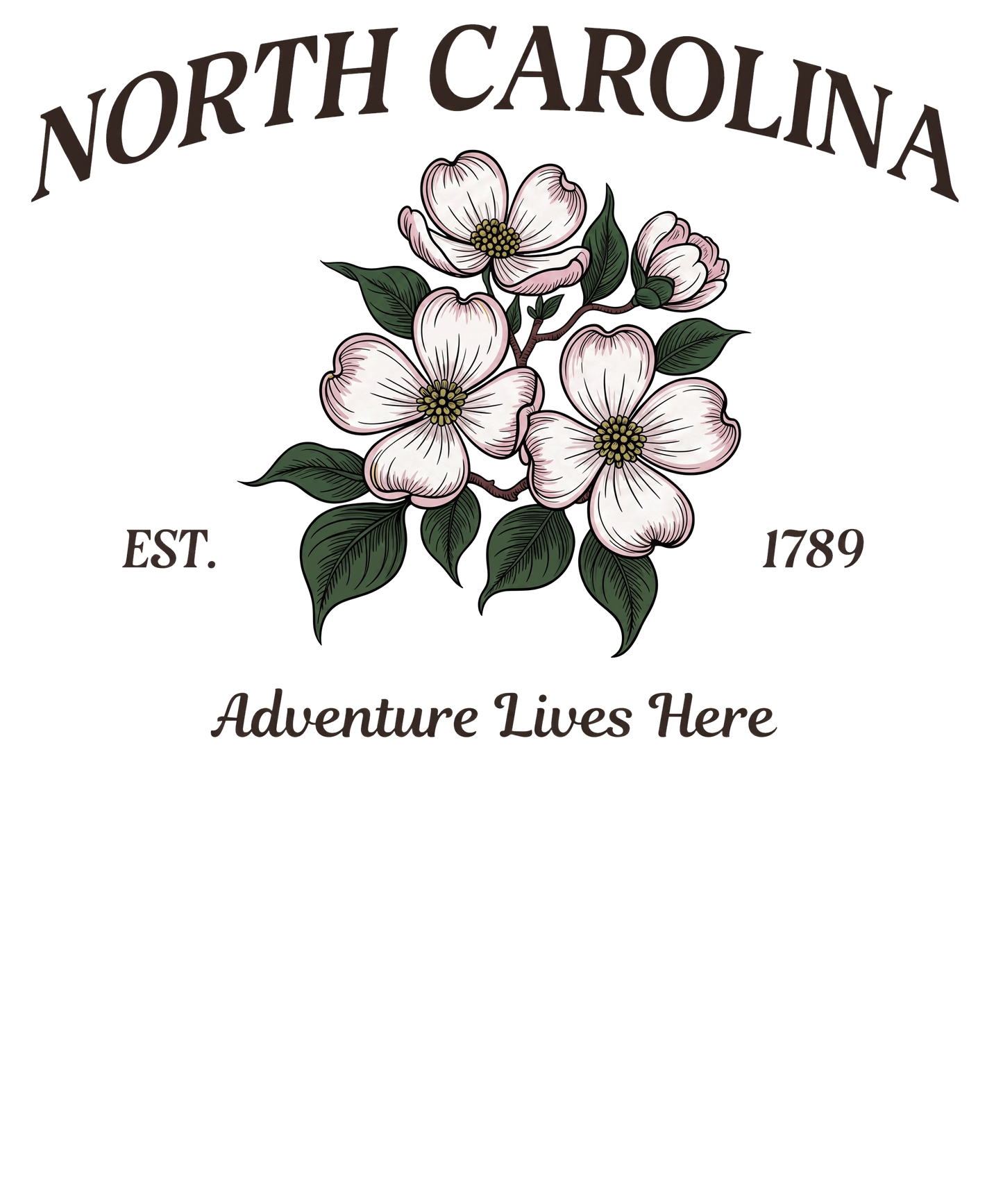 North Carolina Adventure T-Shirt | Beautiful Floral Tee