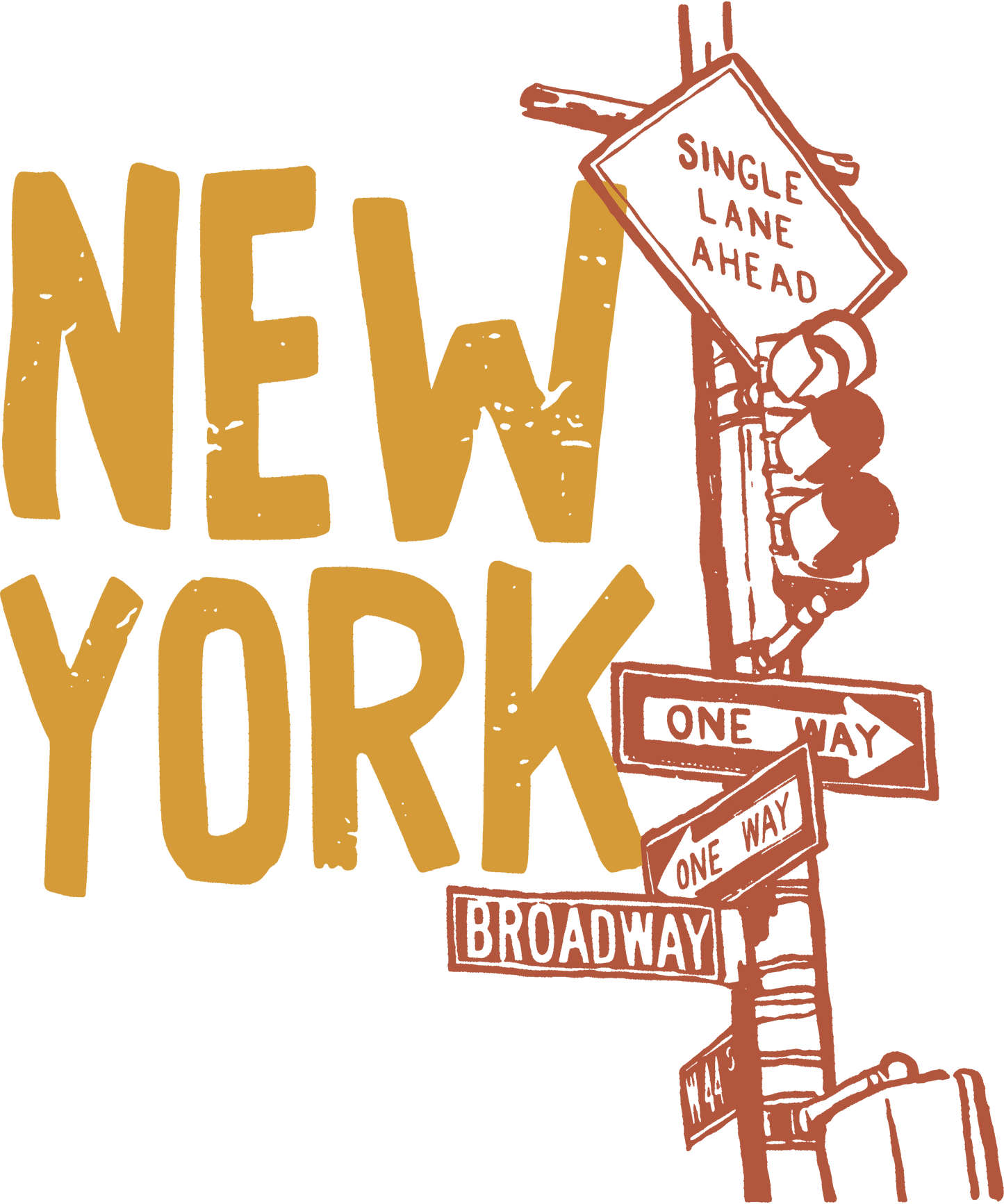 New York Gold Lettering T-Shirt | Bold Street Style Tee