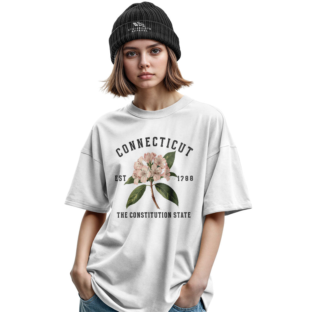 Connecticut Mountain Laurel T-Shirt | Botanical 1788 Tee - Military Green