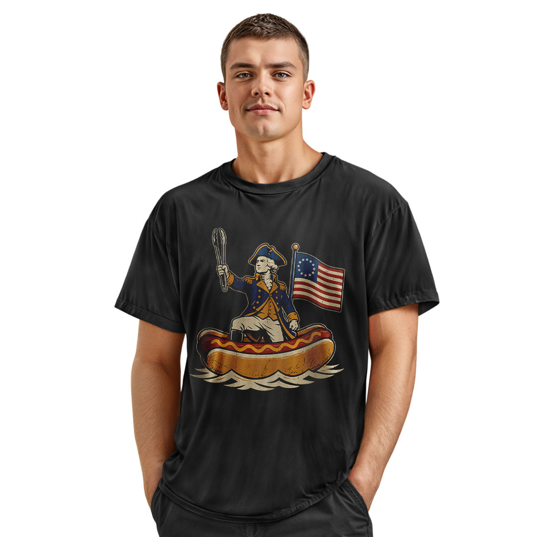 Delaware Washington Hot Dog Boat T-Shirt | Funny Tee - navy - image 12