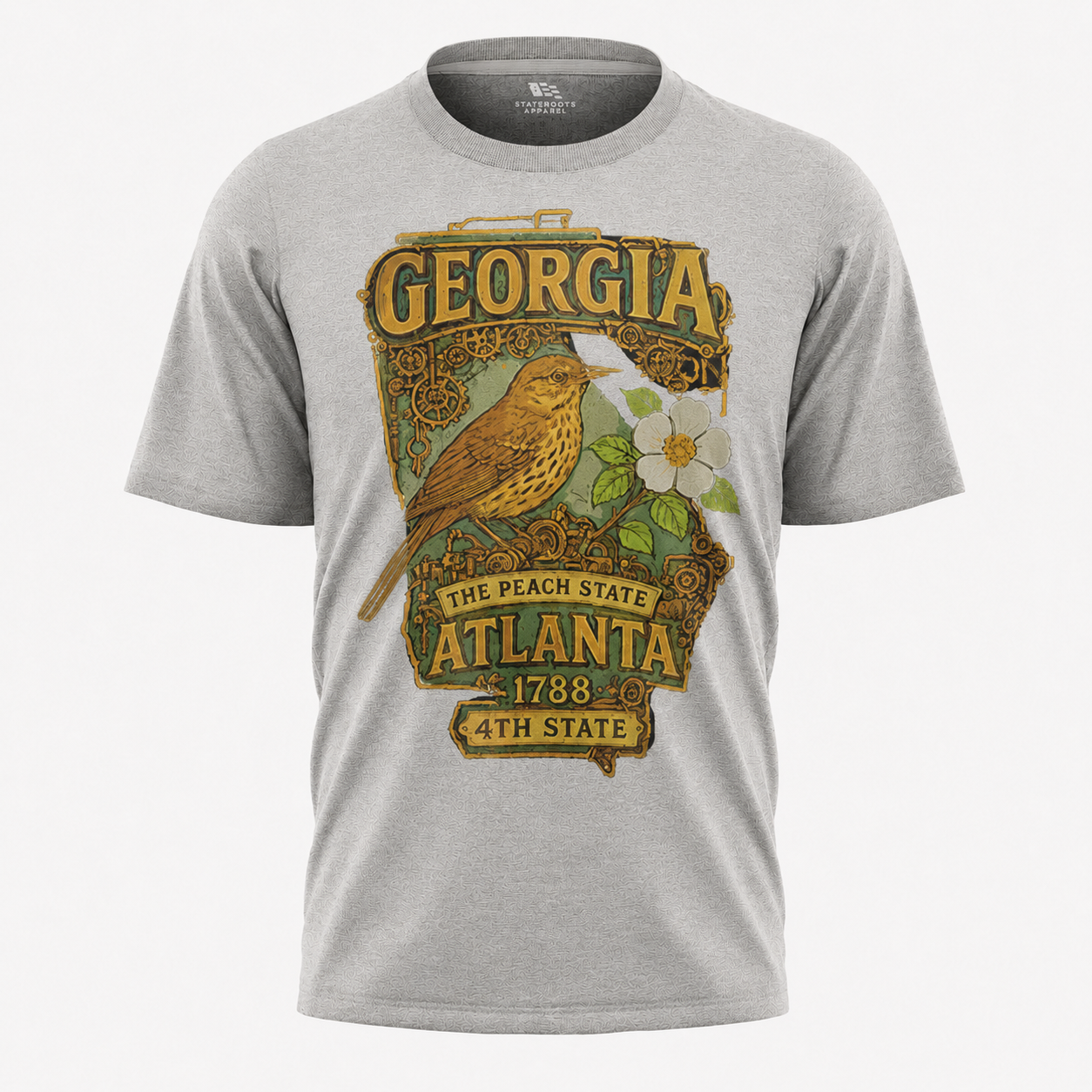 Georgia State Bird T-Shirt | Atlanta Brown Thrasher Vintage Poster Tee
