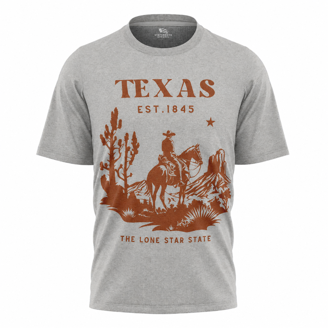 Texas Lone Star State T-Shirt | Vintage Cowboy Est 1845 Western Souvenir Tee