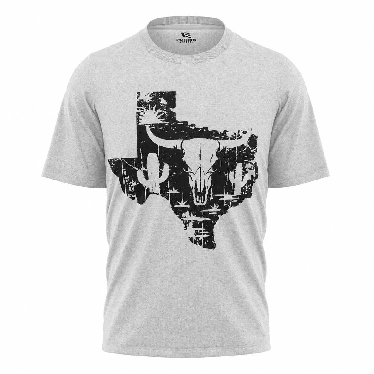 Texas State T-Shirt | Western Longhorn Skull Cactus Desert Tee