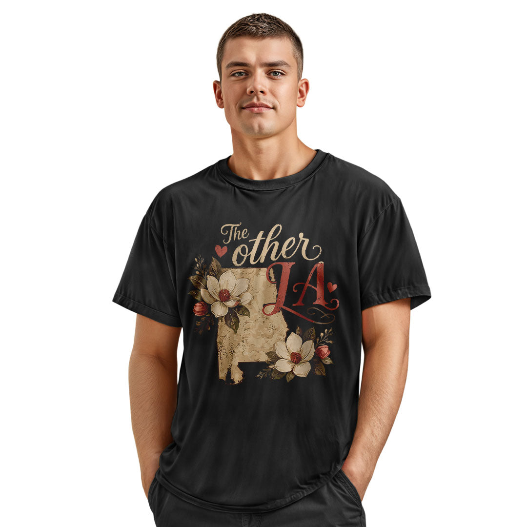 The Other LA Louisiana Magnolia T-Shirt | Vintage Tee - Navy #2