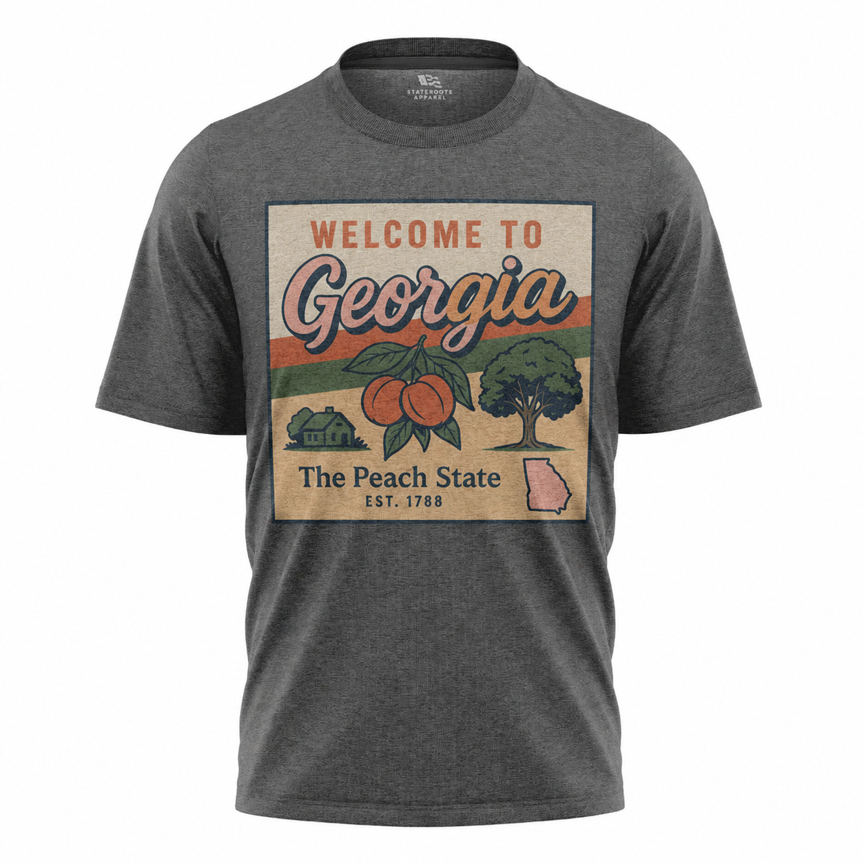 Welcome to Georgia T-Shirt | Peach State Retro Postcard Souvenir Tee