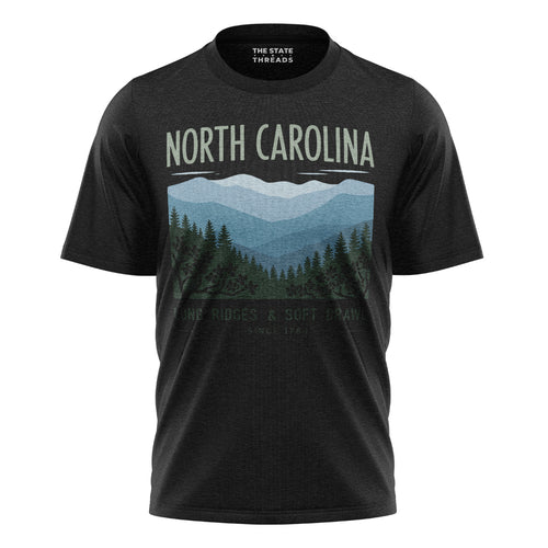 North Carolina Long Ridges T-Shirt | Pine Forest Landscape Tee