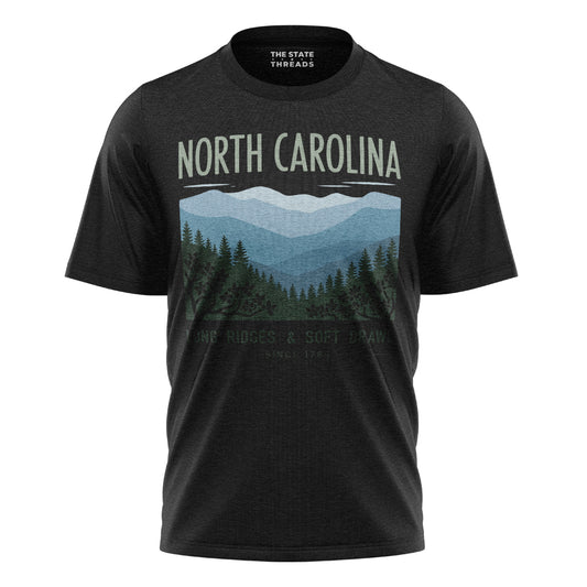 North Carolina Long Ridges T-Shirt | Pine Forest Landscape Tee
