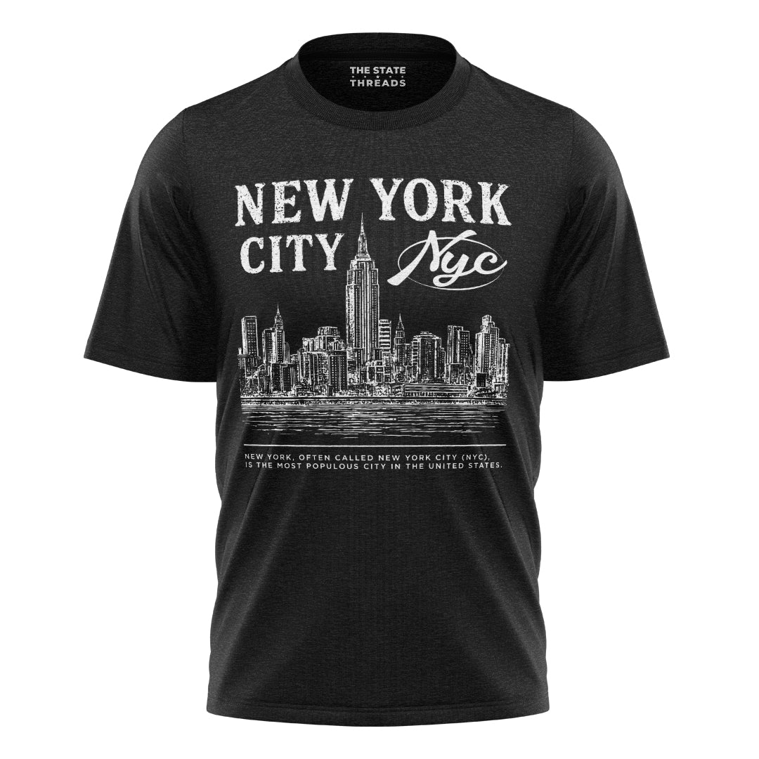 NYC Skyline Landmarks T-Shirt | Manhattan Souvenir Tee