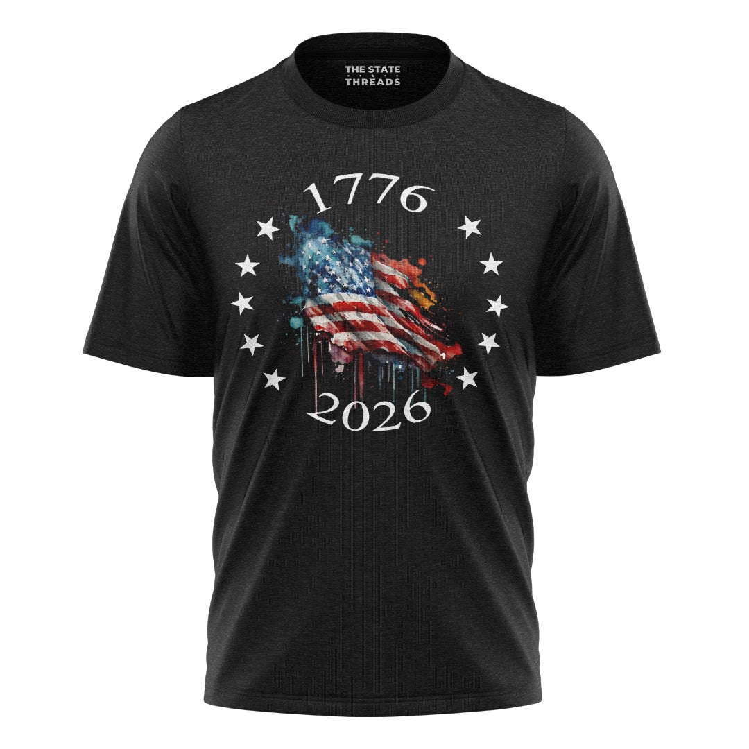 USA Star Map 250th T-Shirt | 1776-2026 Round Design Tee