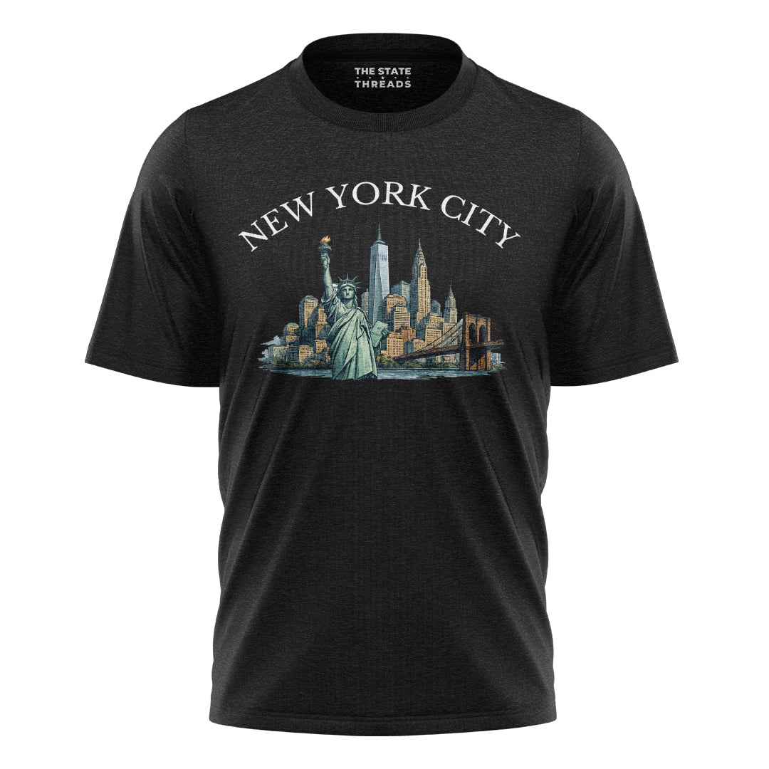 NYC Statue of Liberty Logo T-Shirt | New York Souvenir Tee