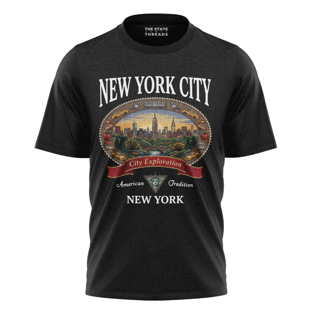 NYC Cartoon Style T-Shirt | Traditional Classic Tee