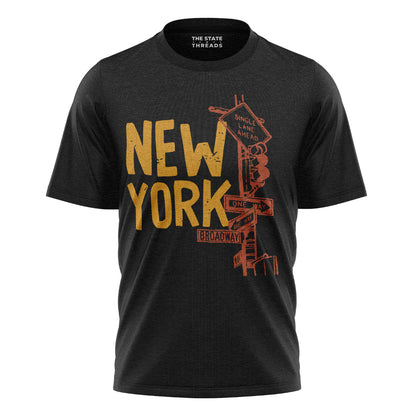 New York Gold Lettering T-Shirt | Bold Street Style Tee