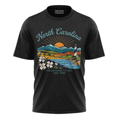 North Carolina Landscape T-Shirt | Colorful Beautiful Tee