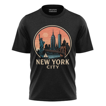 NYC Cartoon Panorama T-Shirt | Classic Relaxed Style Tee