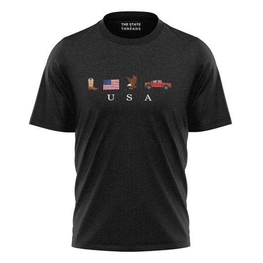 USA Represent America T-Shirt | Basic Patriotic Love Tee