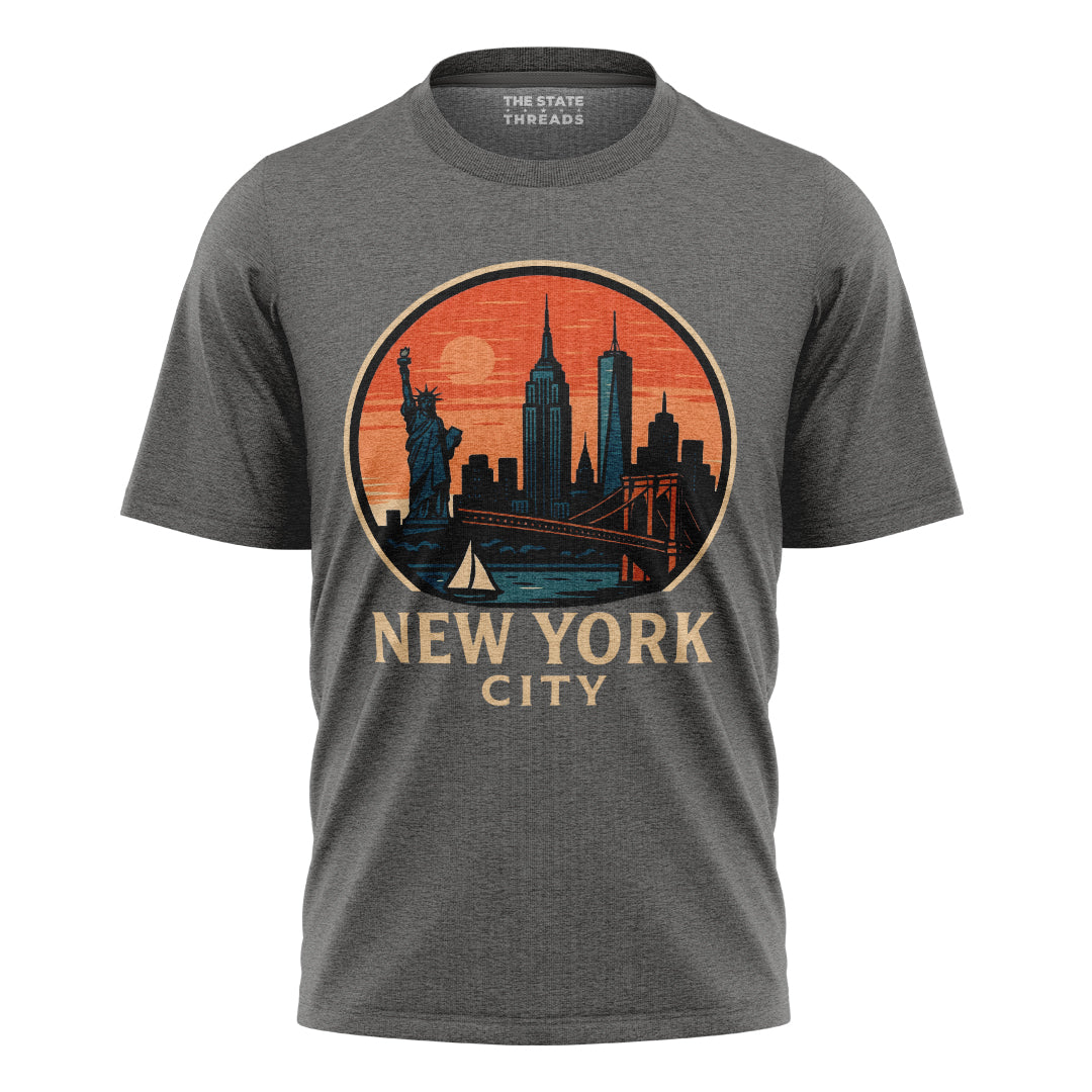 NYC Cartoon Panorama T-Shirt | Classic Relaxed Style Tee