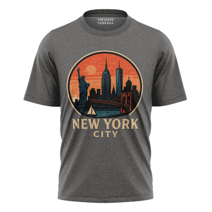 NYC Cartoon Panorama T-Shirt | Classic Relaxed Style Tee
