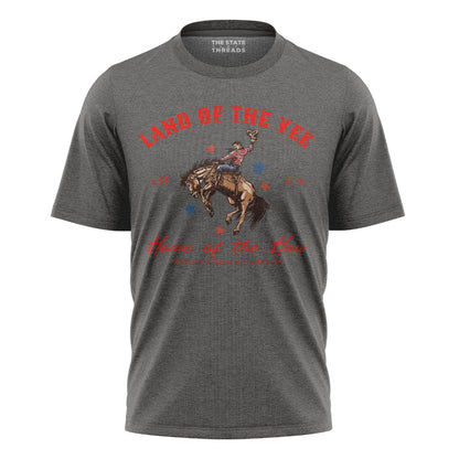 Land of the Yee Home of the Haw T-Shirt | Yee Haw Cowboy Tee