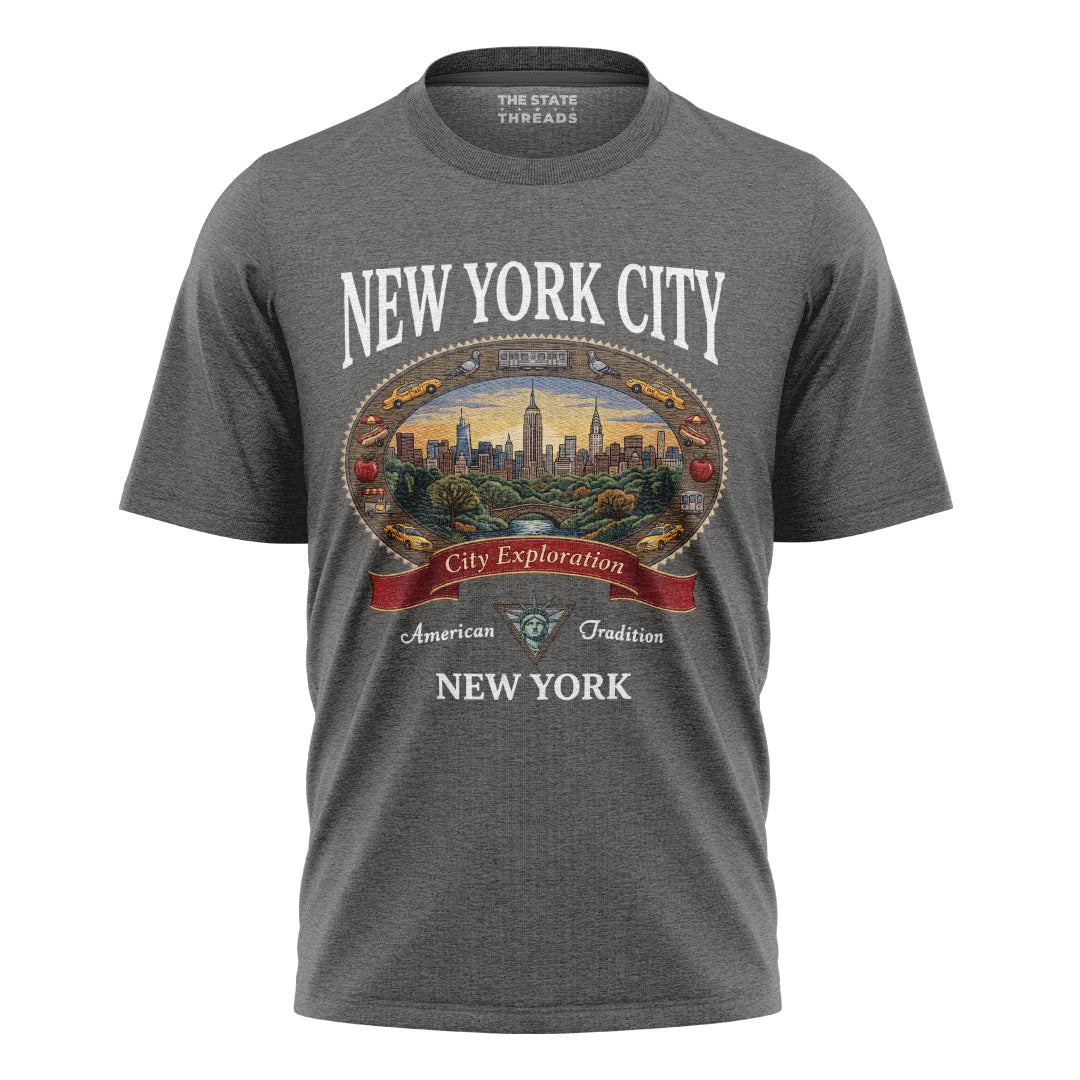 NYC Cartoon Style T-Shirt | Traditional Classic Tee