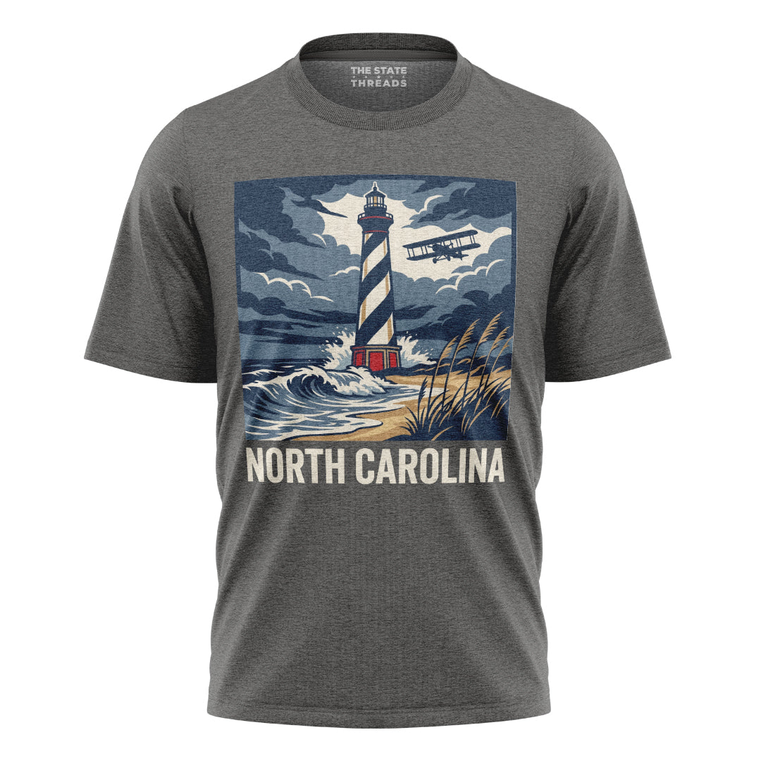North Carolina Lighthouse T-Shirt | Coastal Solitude Tee