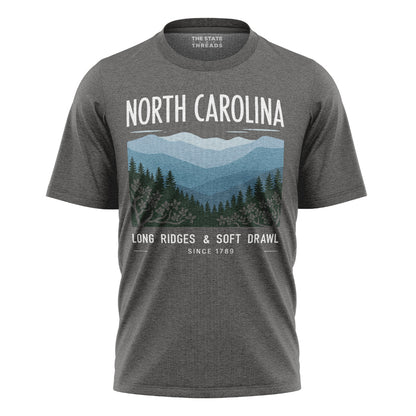 North Carolina Long Ridges T-Shirt | Pine Forest Landscape Tee
