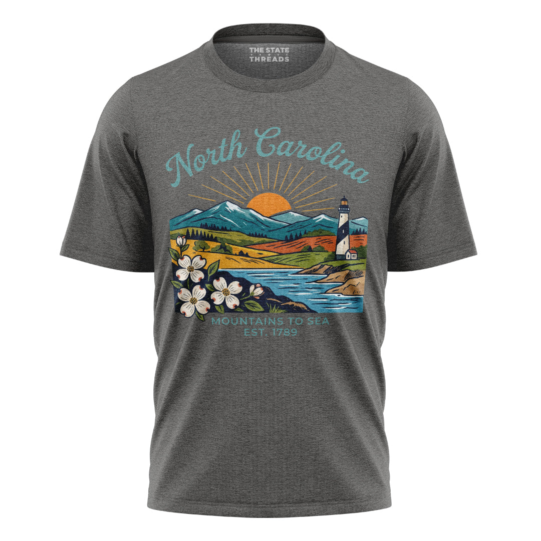 North Carolina Landscape T-Shirt | Colorful Beautiful Tee