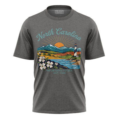 North Carolina Landscape T-Shirt | Colorful Beautiful Tee