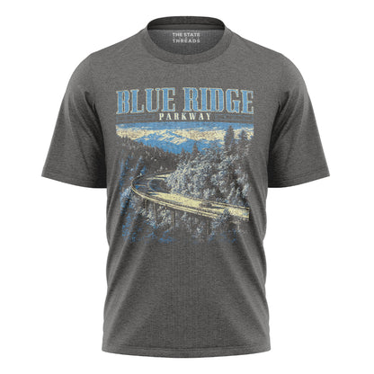 Blue Bridge Landscape T-Shirt | Nature Jungle Tee