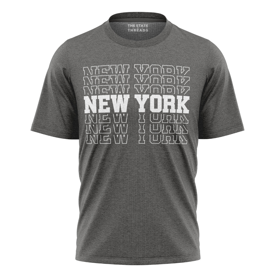 New York Word Print T-Shirt | Unique Souvenir Fashion Tee
