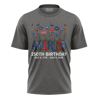 250 Years of Independence T-Shirt | Colorful Wildflower Tee