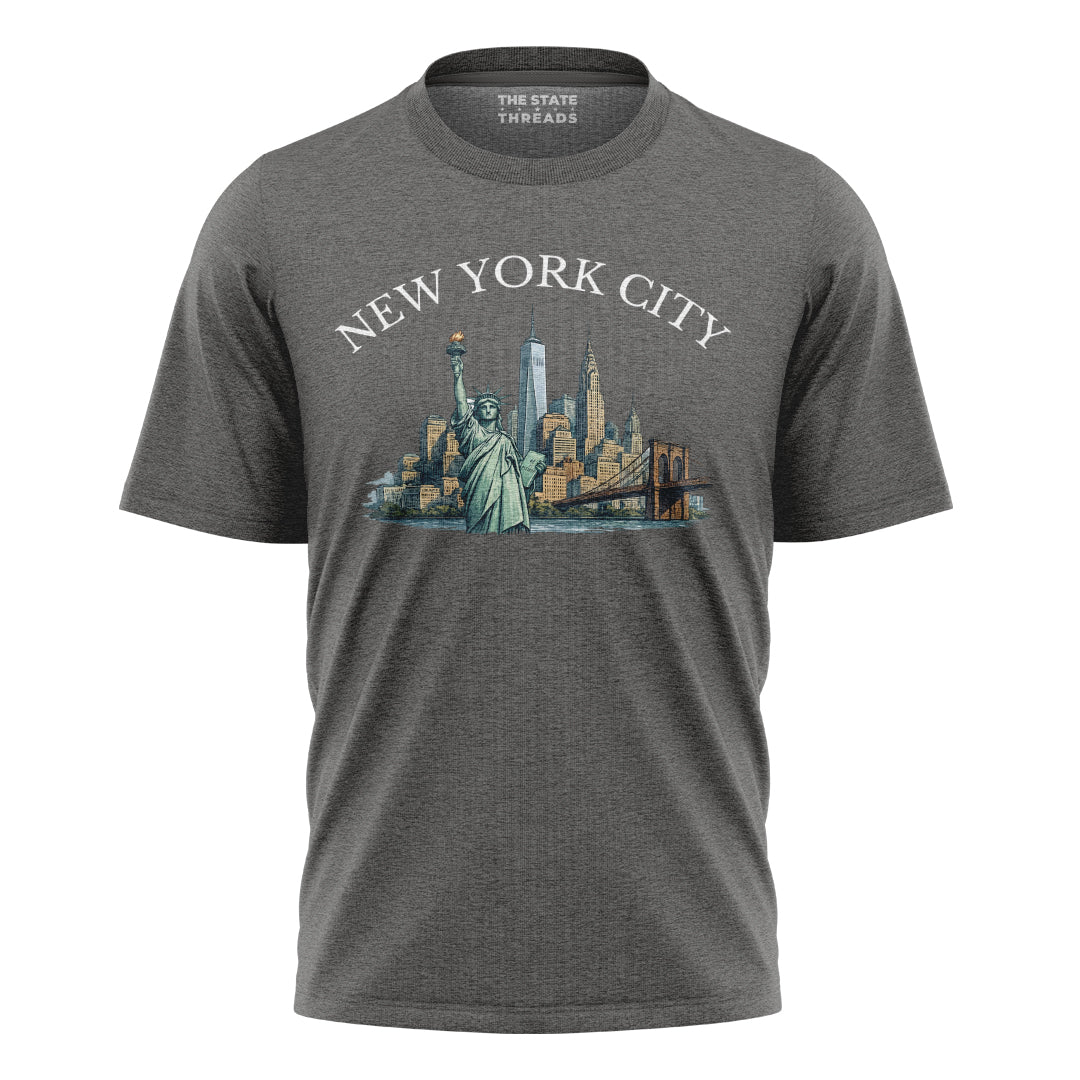 NYC Statue of Liberty Logo T-Shirt | New York Souvenir Tee