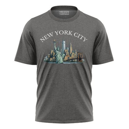 NYC Statue of Liberty Logo T-Shirt | New York Souvenir Tee
