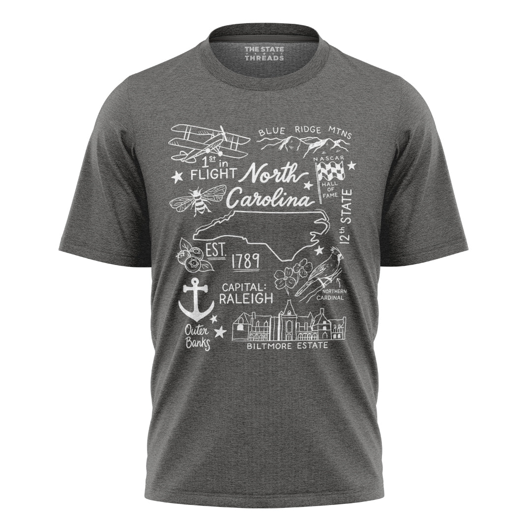 North Carolina Themed T-Shirt | NC Commemorative Tee