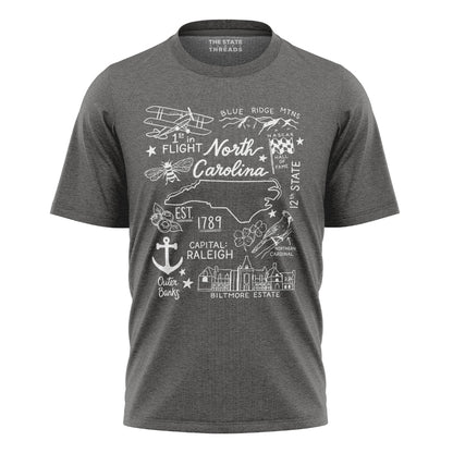 North Carolina Themed T-Shirt | NC Commemorative Tee
