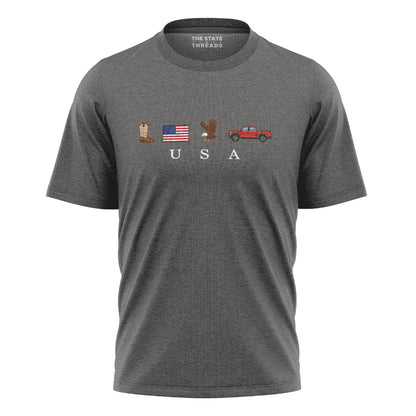 USA Represent America T-Shirt | Basic Patriotic Love Tee