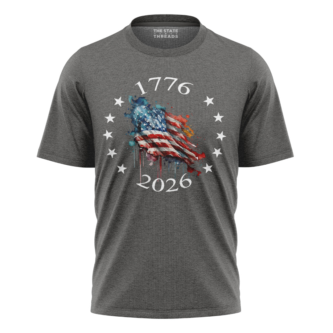 USA Star Map 250th T-Shirt | 1776-2026 Round Design Tee