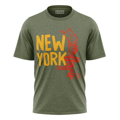 New York Gold Lettering T-Shirt | Bold Street Style Tee