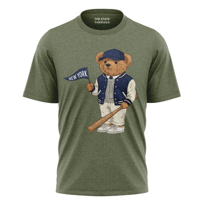 Baseball Bear NYC T-Shirt | Cute New York Sports Tee