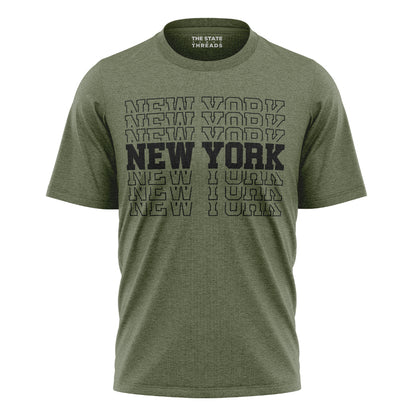 New York Word Print T-Shirt | Unique Souvenir Fashion Tee