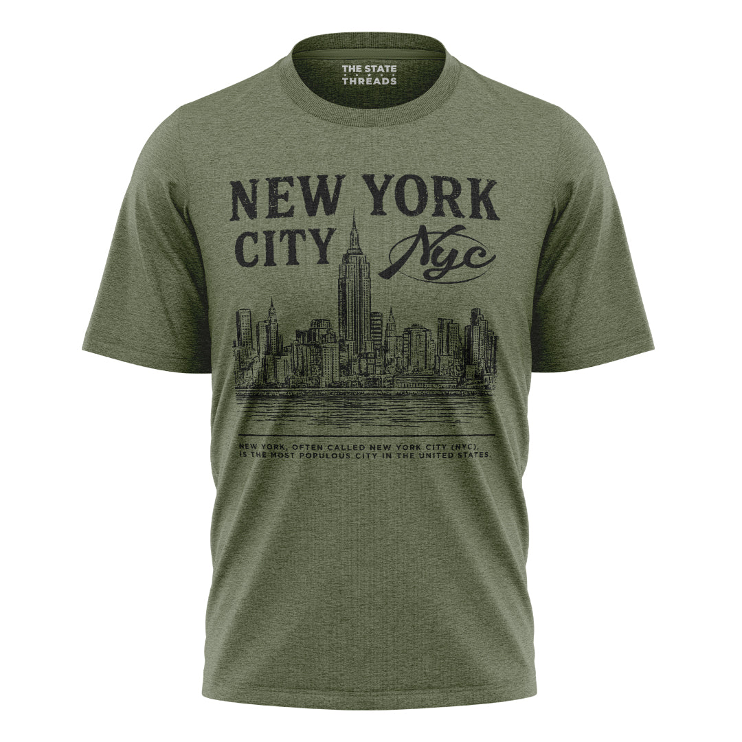 NYC Skyline Landmarks T-Shirt | Manhattan Souvenir Tee