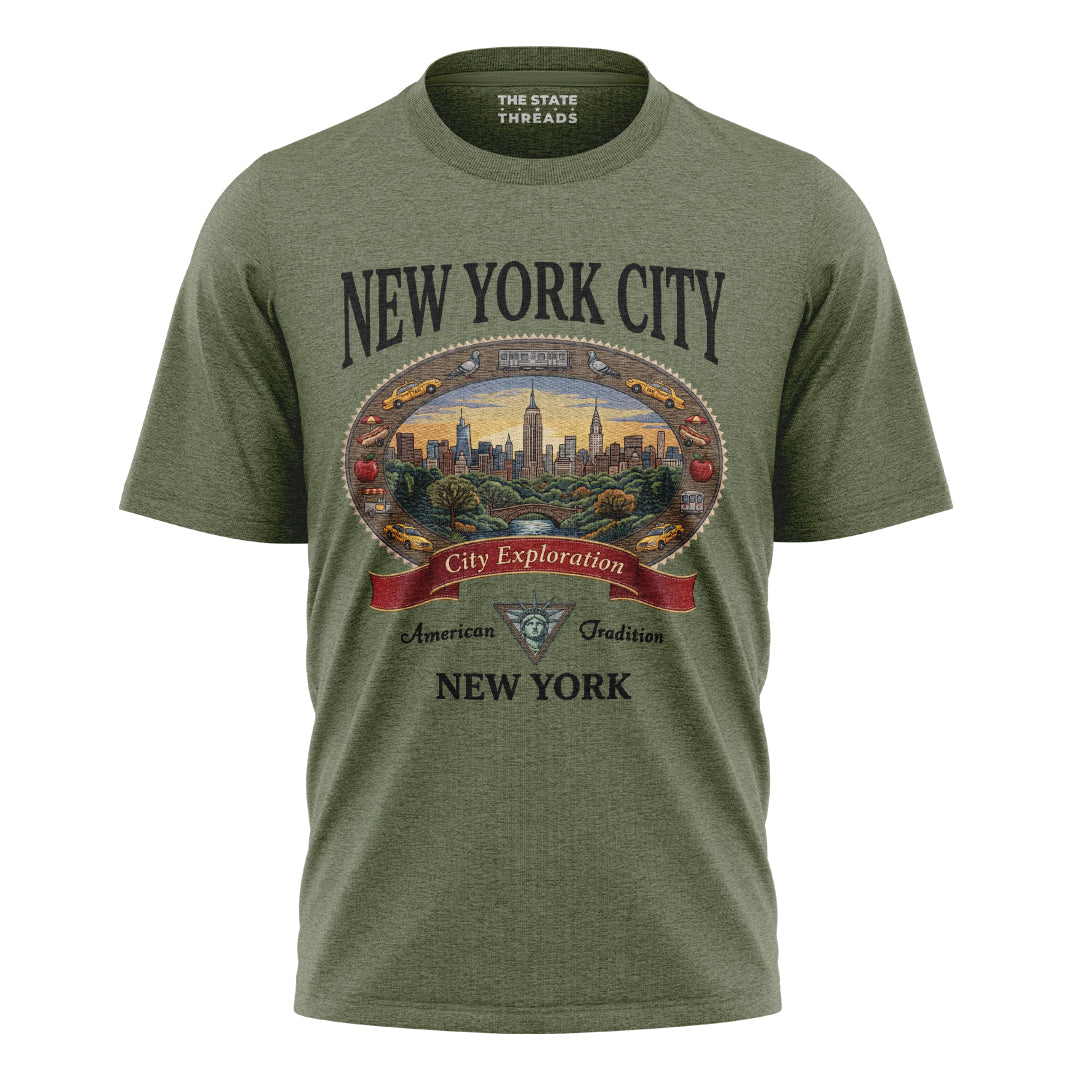 NYC Cartoon Style T-Shirt | Traditional Classic Tee