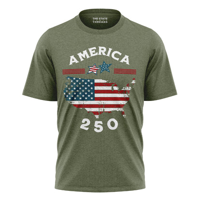 America Map 250 Years T-Shirt | Independence Day Tee