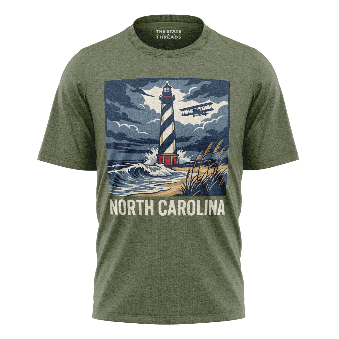 North Carolina Lighthouse T-Shirt | Coastal Solitude Tee