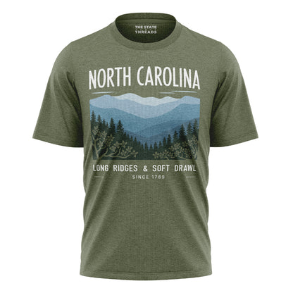 North Carolina Long Ridges T-Shirt | Pine Forest Landscape Tee