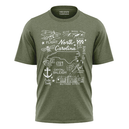 North Carolina Themed T-Shirt | NC Commemorative Tee