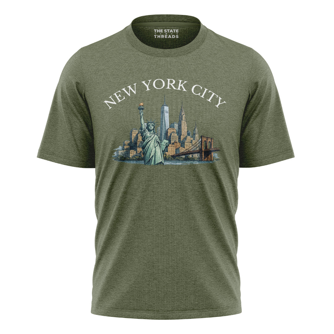 NYC Statue of Liberty Logo T-Shirt | New York Souvenir Tee