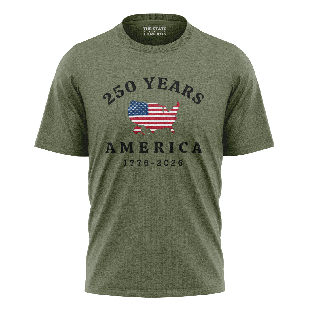 USA Map 250th Anniversary T-Shirt | American Independence Tee