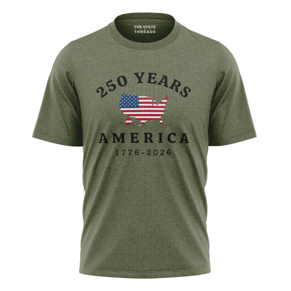 USA Map 250th Anniversary T-Shirt | American Independence Tee