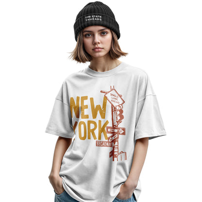 New York Gold Lettering T-Shirt | Bold Street Style Tee