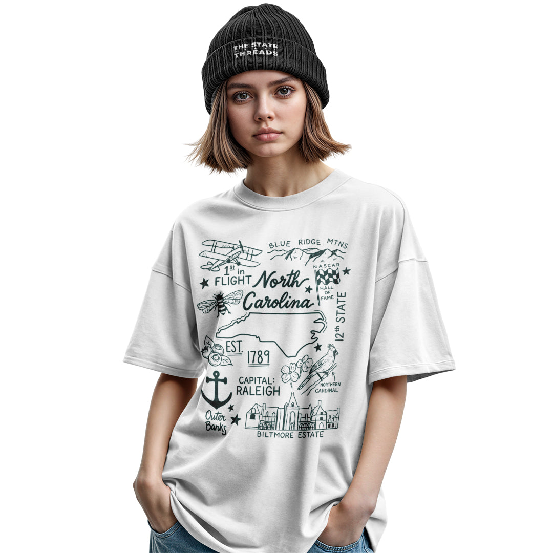 North Carolina Themed T-Shirt | NC Commemorative Tee